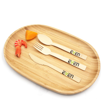 Wholesale best price disposable bamboo kids cutlery set with spoon fork knife